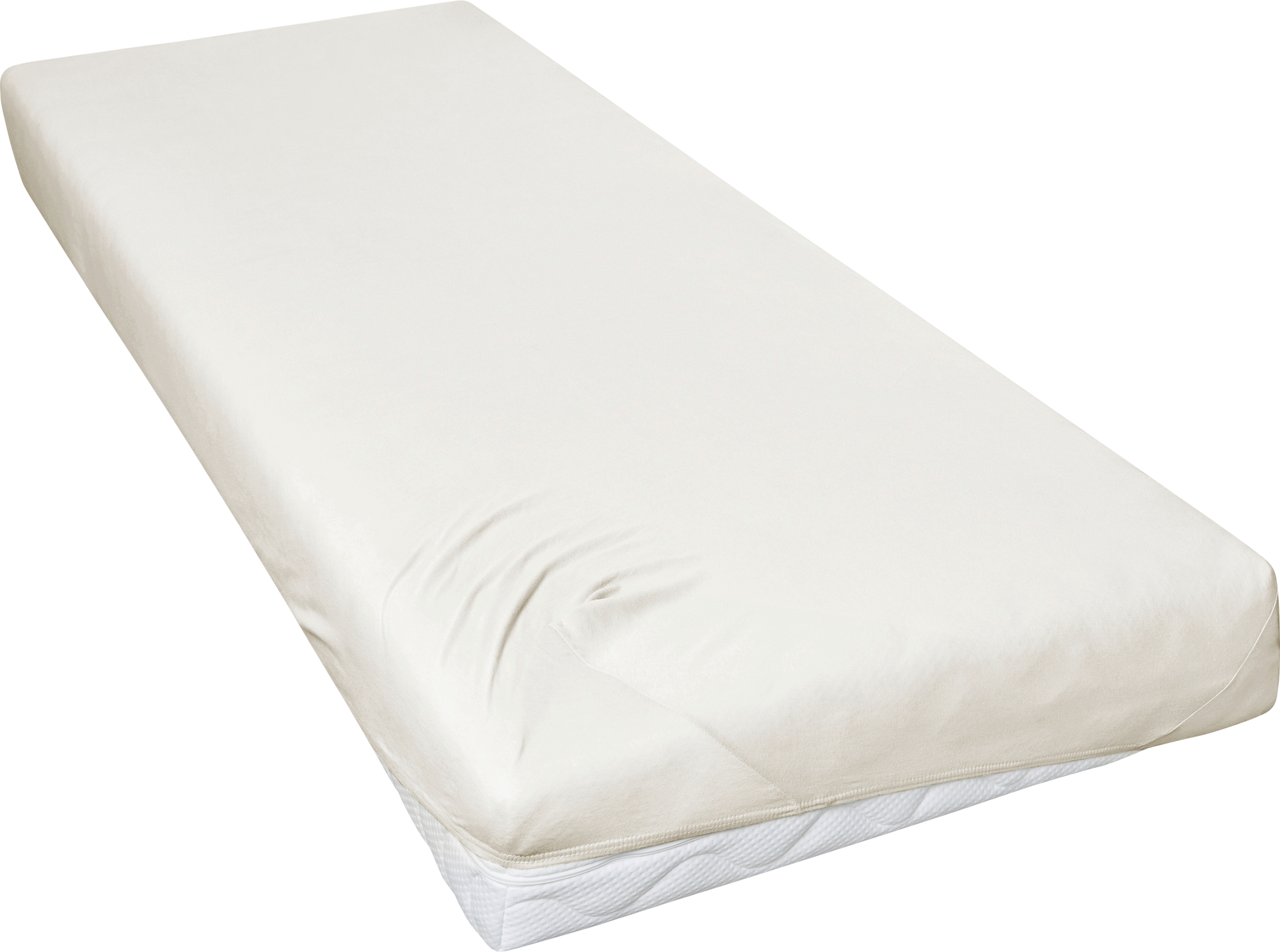 Primera Travel Mako-Feinjersey Spannbetttuch für Campingmatratzen aus Baumwolle Ecru Single Bed - Spannbetttücher & Bettwäsche von Hahn