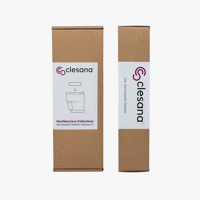 Clesana Hochbarriere-Folienliner für die wasserlose Verschweiß-Toilette Clesana C1 (2