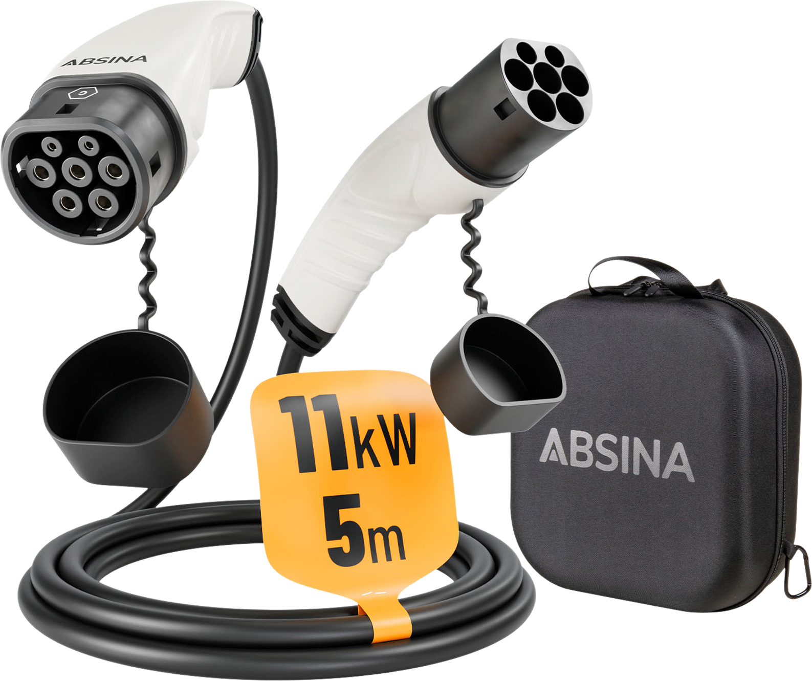 Absina Ladekabel Typ 2 Mode 3 für Elektroautos