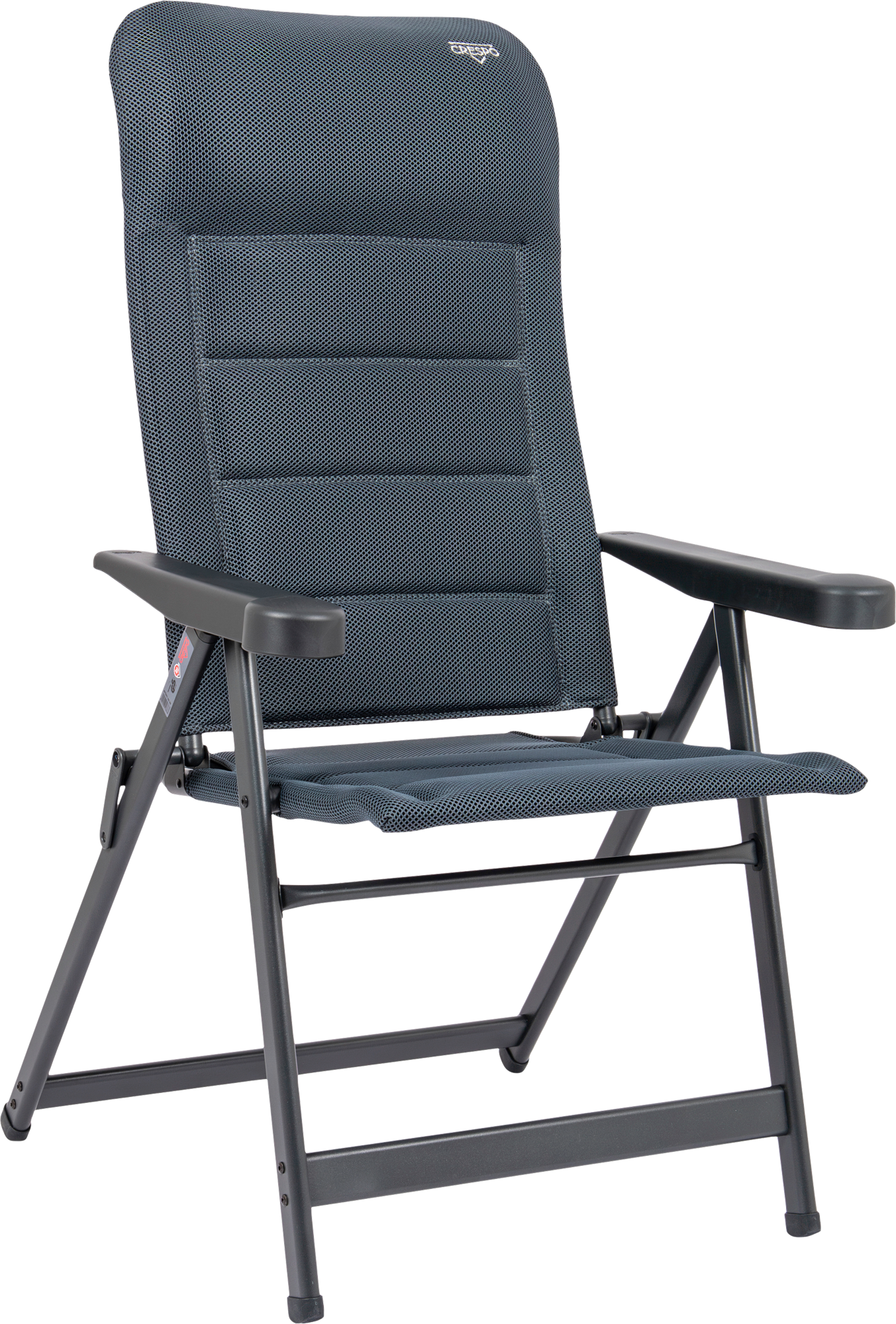 Crespo AP/237-AD-86 Campingstuhl mit 7-fach verstellbarer Rückenlehne grau - Klappstühle