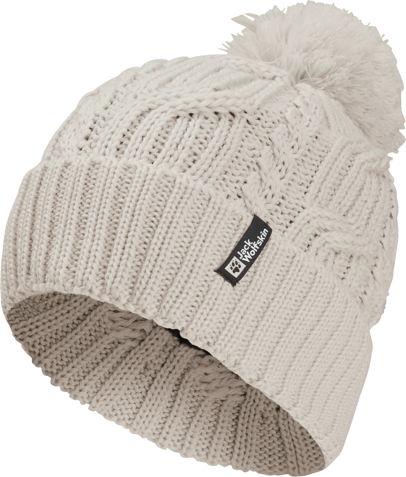 Jack Wolfskin Pompom Beanie Mütze beige - Hüte & Mützen