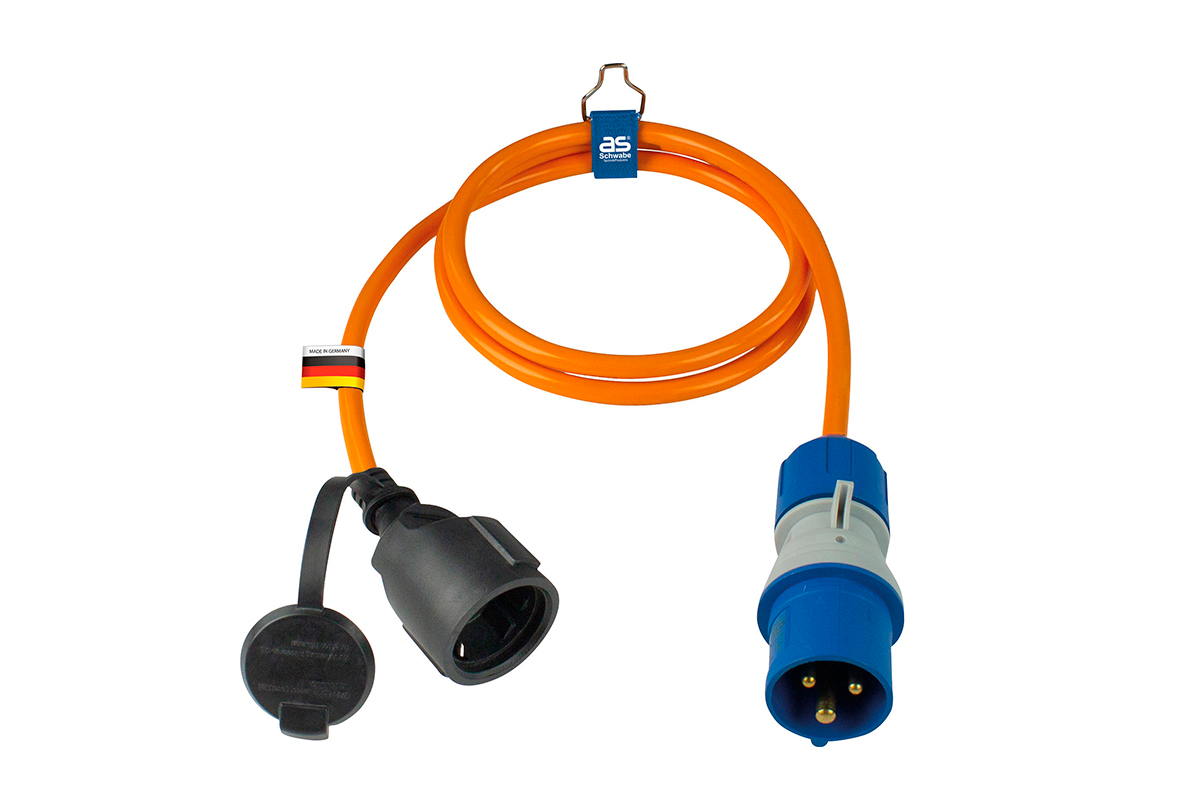 AS Schwabe Adapterleitung Kupplung mit Klappdeckel 1,5 m - CEE-Kabel von AS-Schwabe