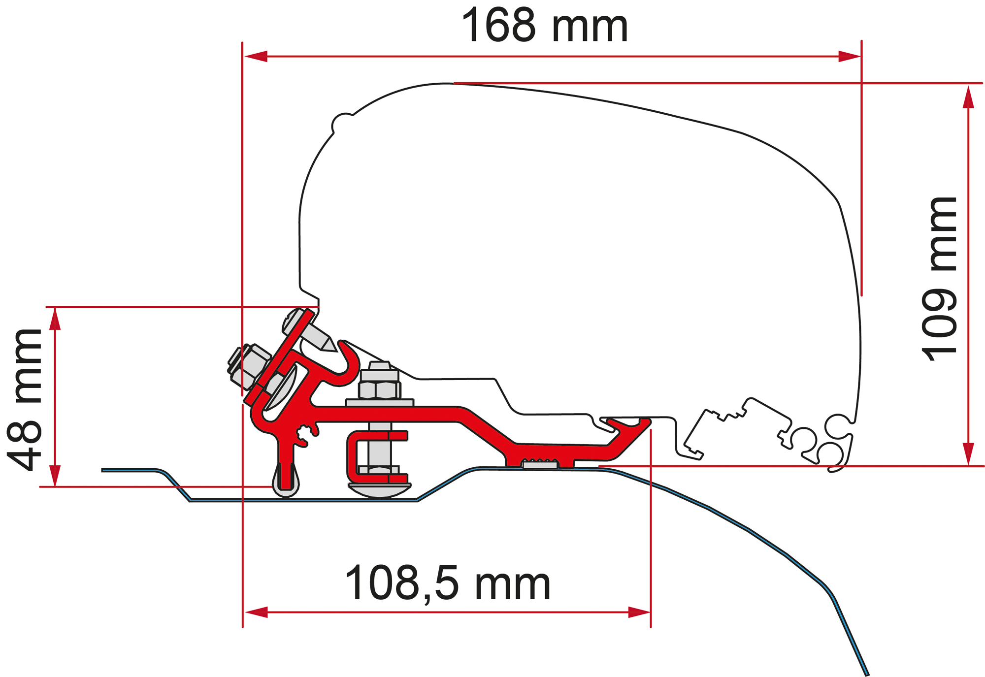 Fiamma Markisenhalterung-Kit Ducato/Jumper/Boxer Low Profile >06 (F80)