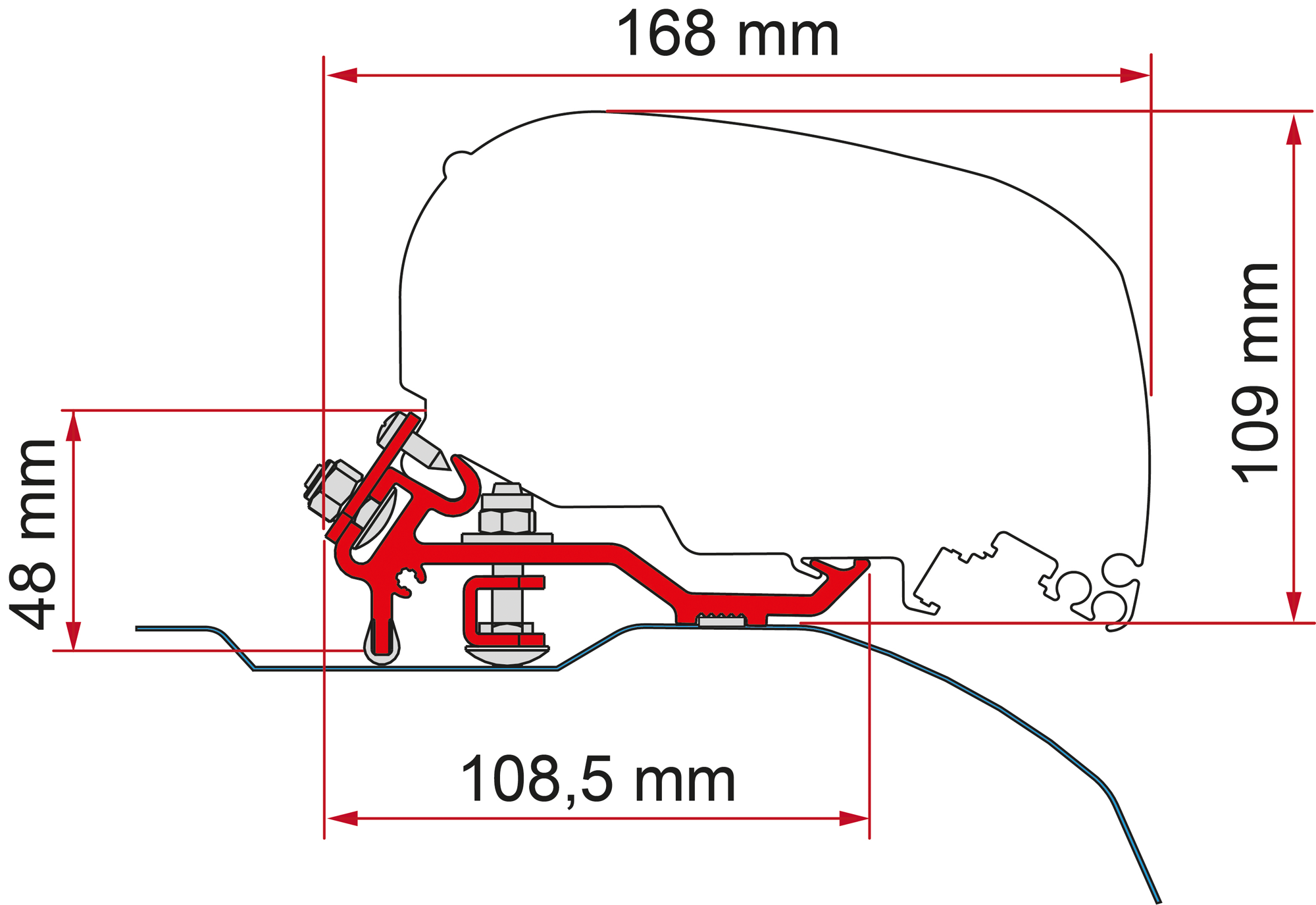 Fiamma Markisenhalterung-Kit Ducato/Jumper/Boxer Low Profile >06