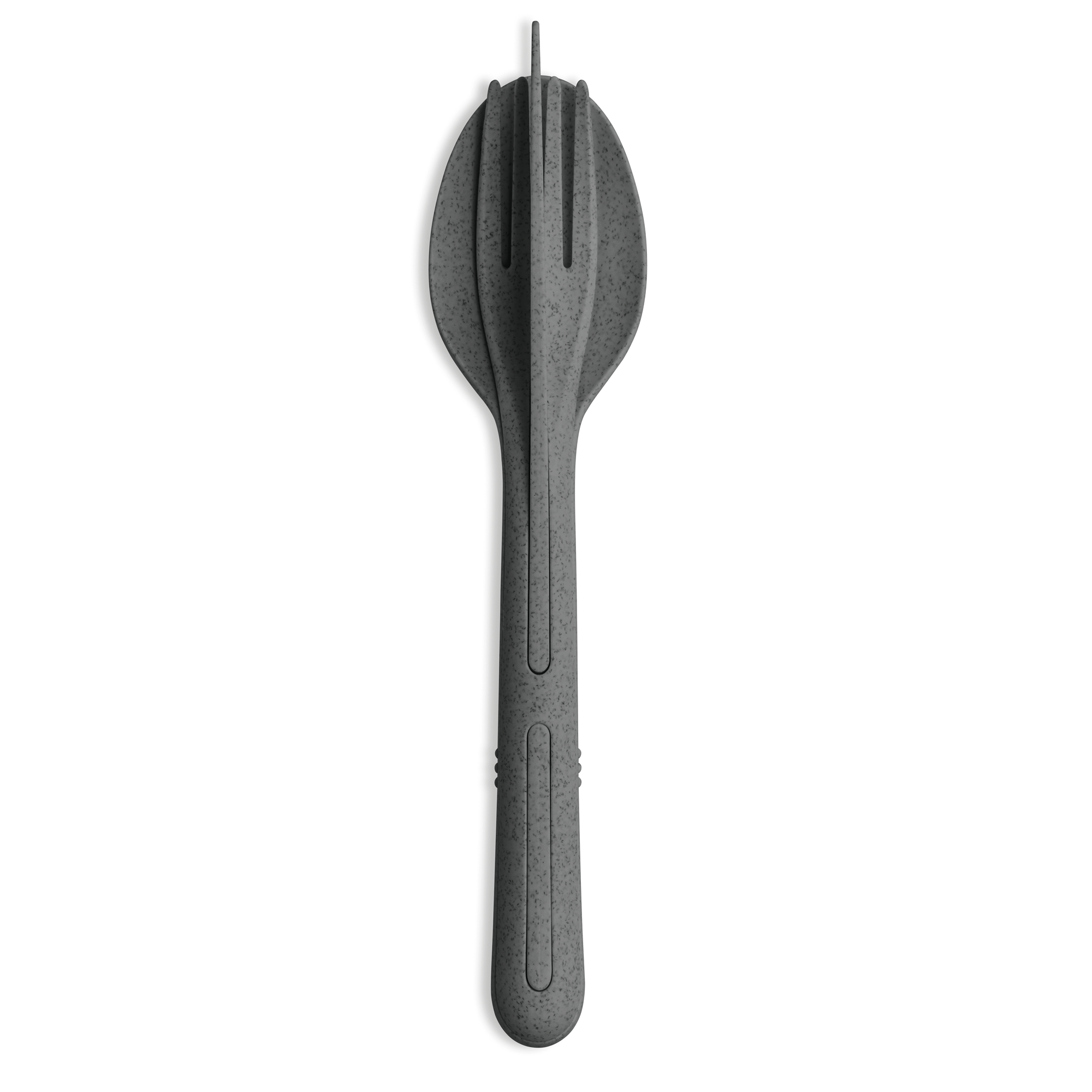 Koziol KLIKK Besteck-Set 3-tlg. nature ash grey - Campingbesteck