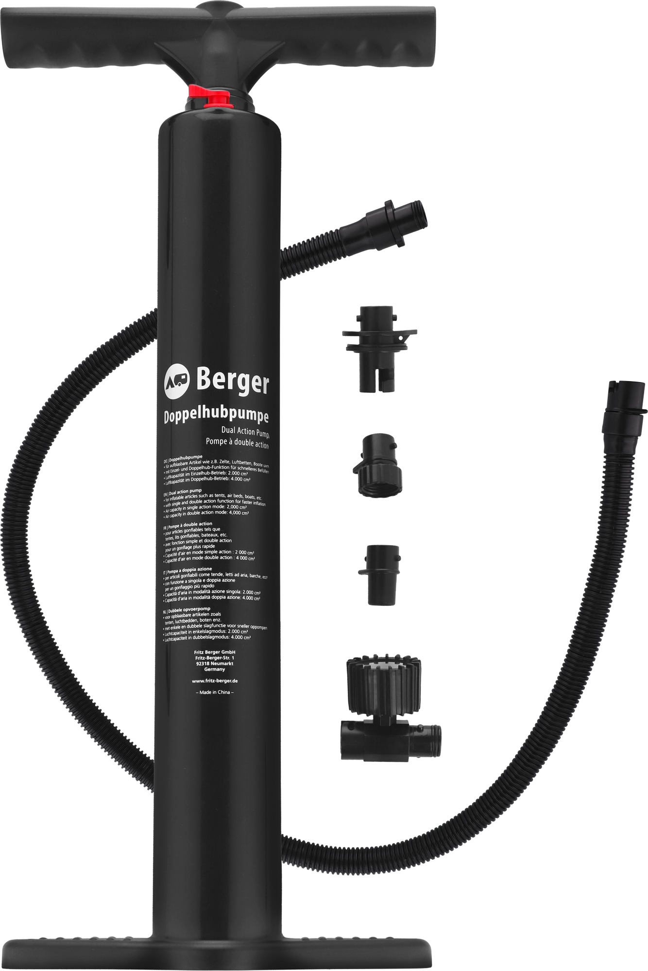 Berger Doppelhubpumpe inkl. Manometer für