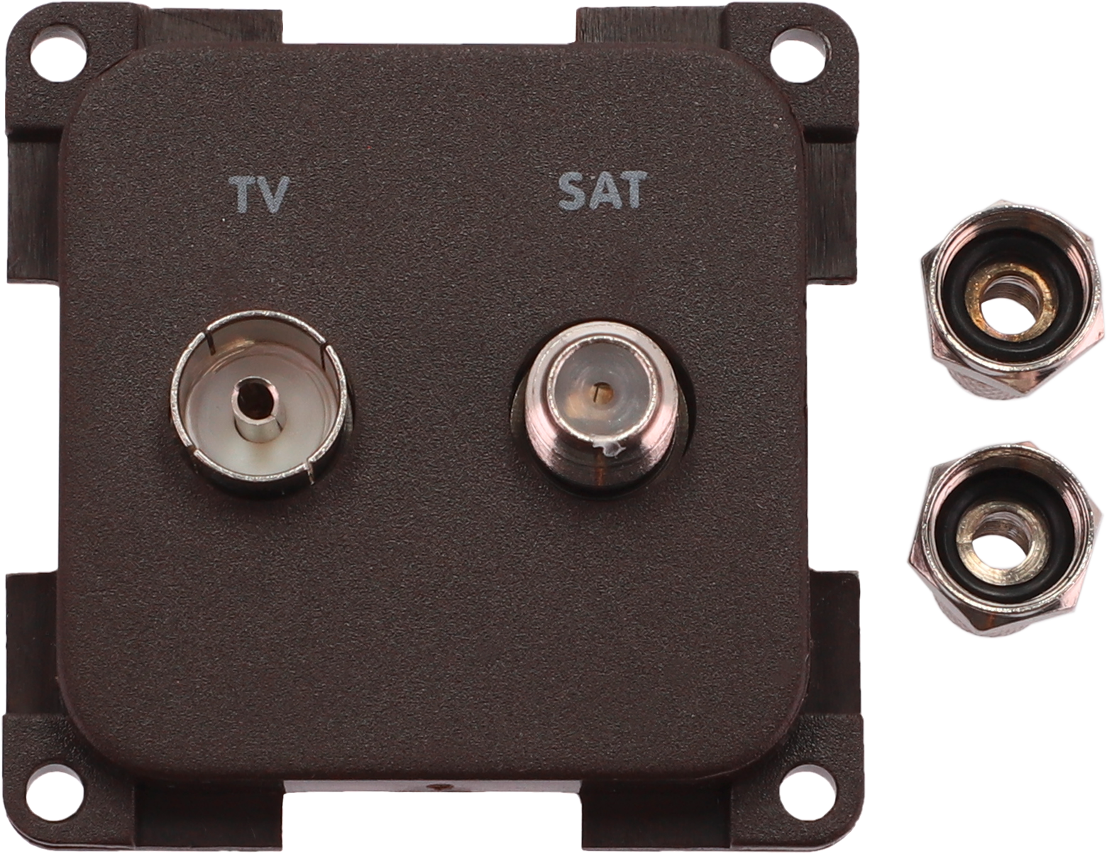 Inprojal System 10.000 Kombinations Steckdose TV mit SAT braun - 12 / 24 V Einbausteckdosen
