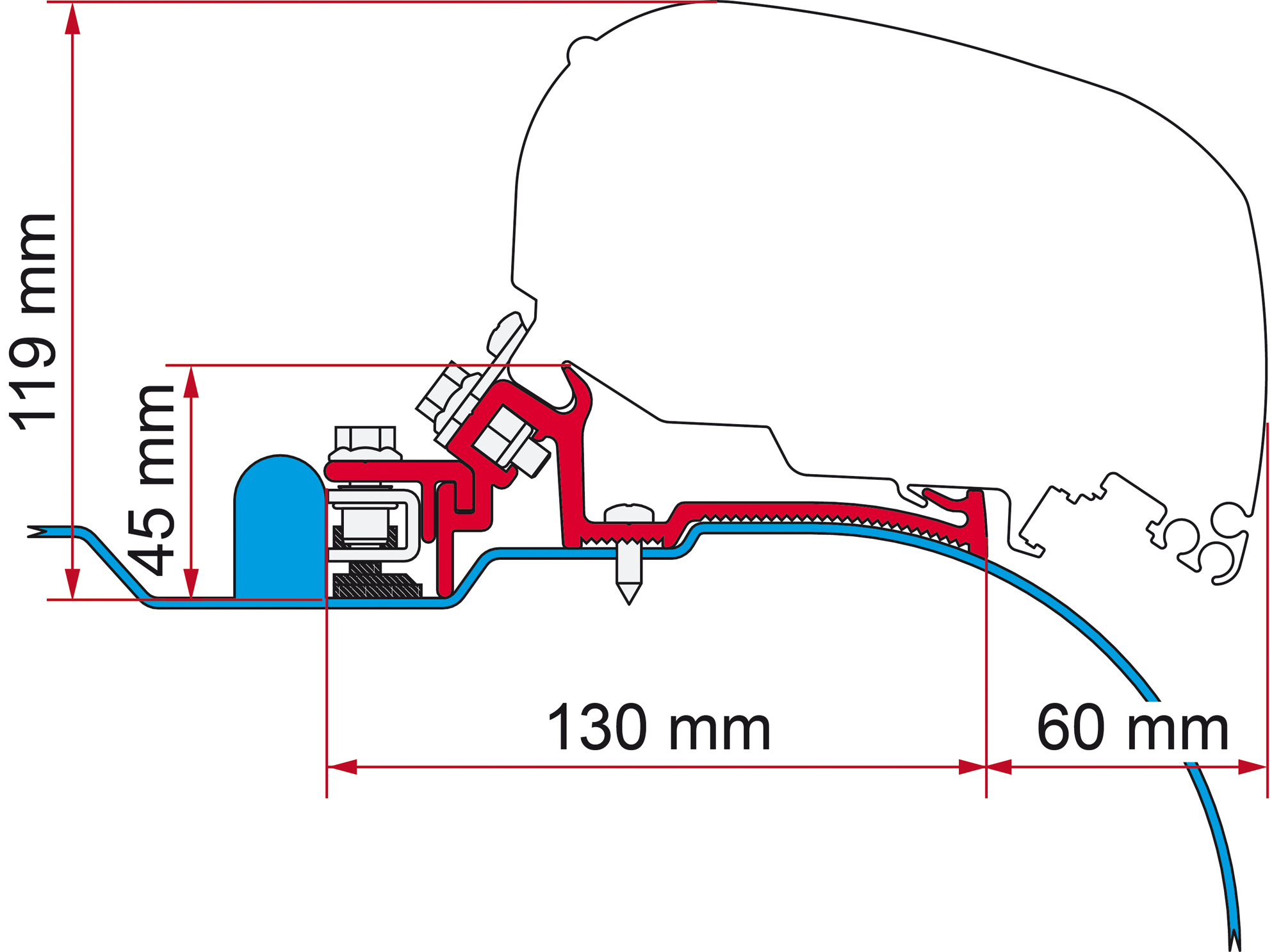 Fiamma Markisenadapter-Kit Iveco Daily