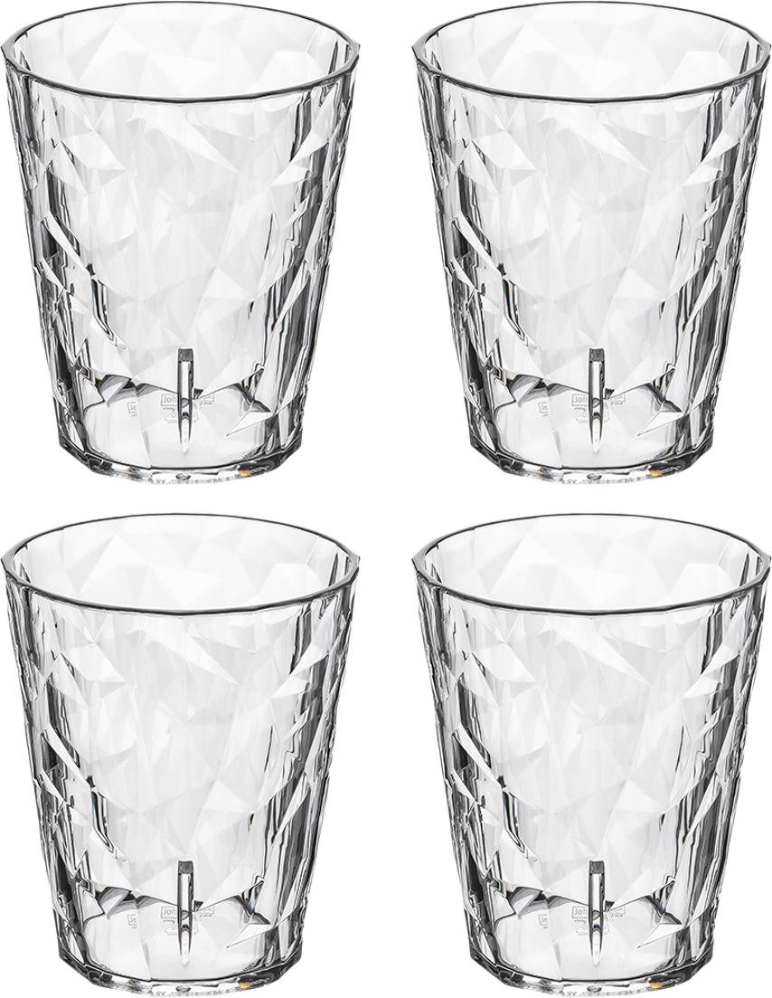 Koziol 4er-Set Superglas 250ml CLUB No.