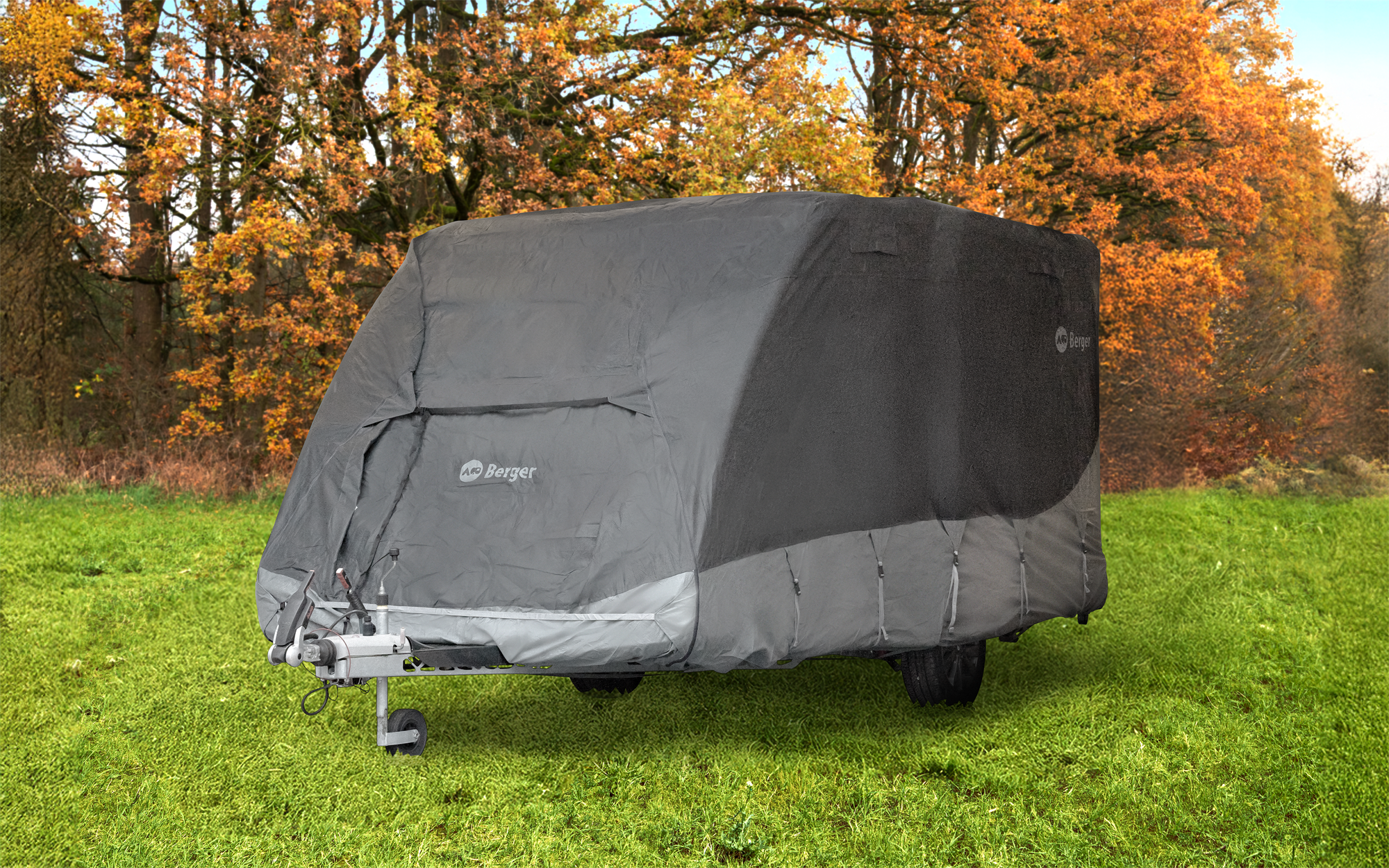 Berger StrongProtect Plus Schutzhülle für Wohnwagen 400 - 450 cm