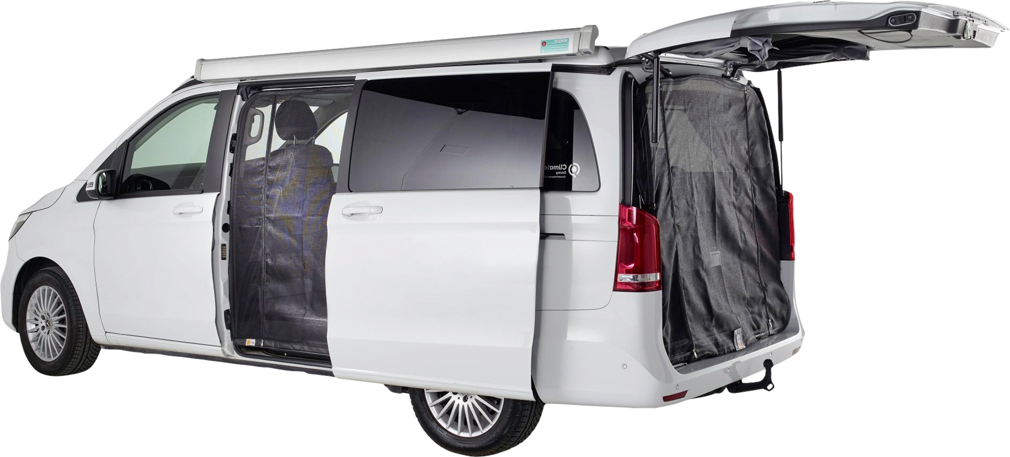 Mayr Van Schiebetürenmoskitonetz mit Magnetreißverschluss für Mercedes Benz V-Klasse (ab 2014) / Vito (ab 2014) mit Maschenweite