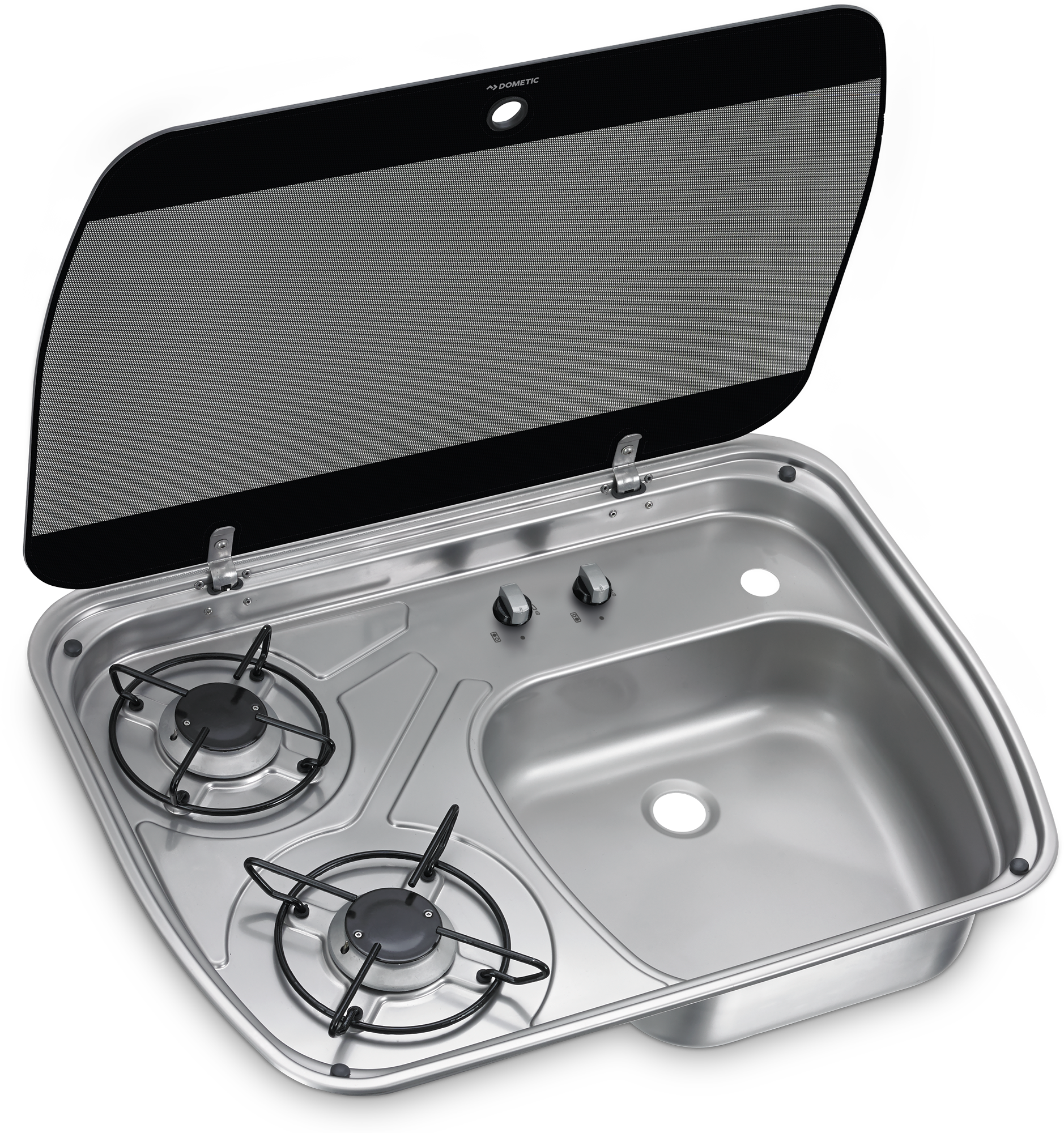 Dometic Kochfeld und Spüle mit Glasdeckel HSG 2445 2-flammig 600 x 445