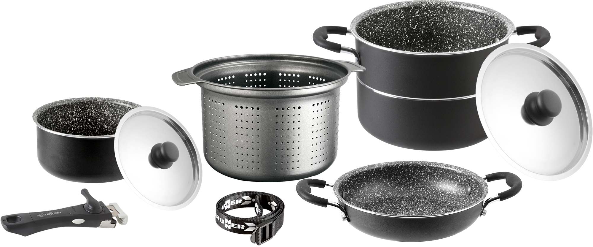 Brunner Pirate Topfset Aluminium 8-teilig Ø 22 cm - Kochgeschirr-Sets