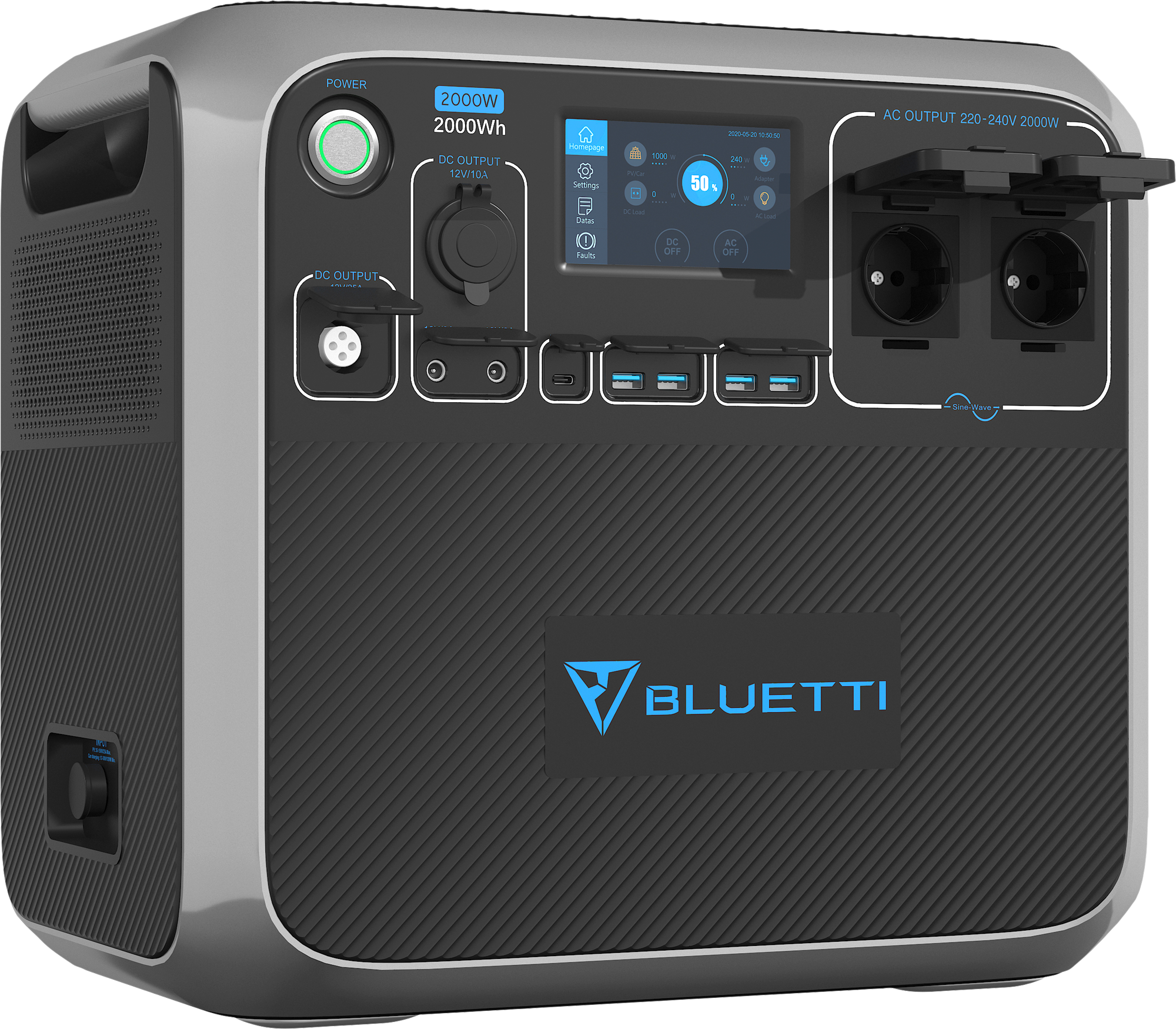 BLUETTI Portable Power Station AC200P-Gray-EU | 06970991291012