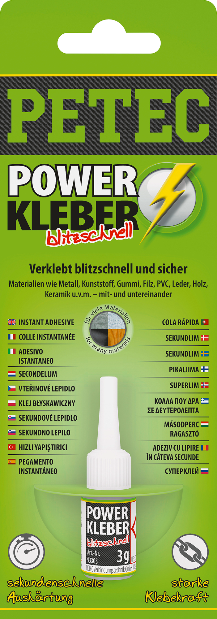 Petec Power Kleber blitzschnell Sekundenkleber 3