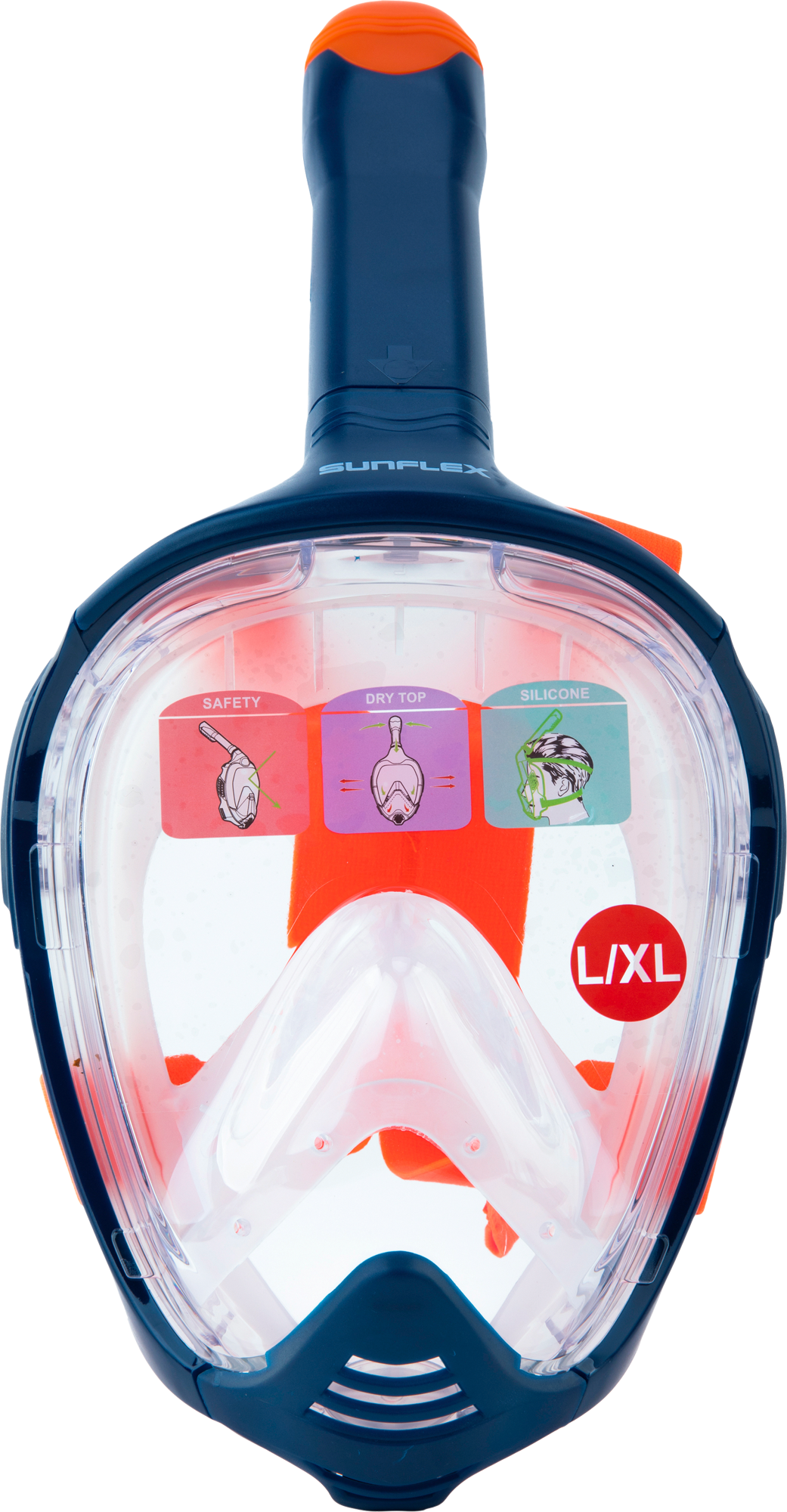 sunflex sport full face mask Kraken Vollgesichtsmaske zum Tauchen für Kinder und Jugendliche L/XL für Kinder ab 12 - Wasserspaß & Badespiele