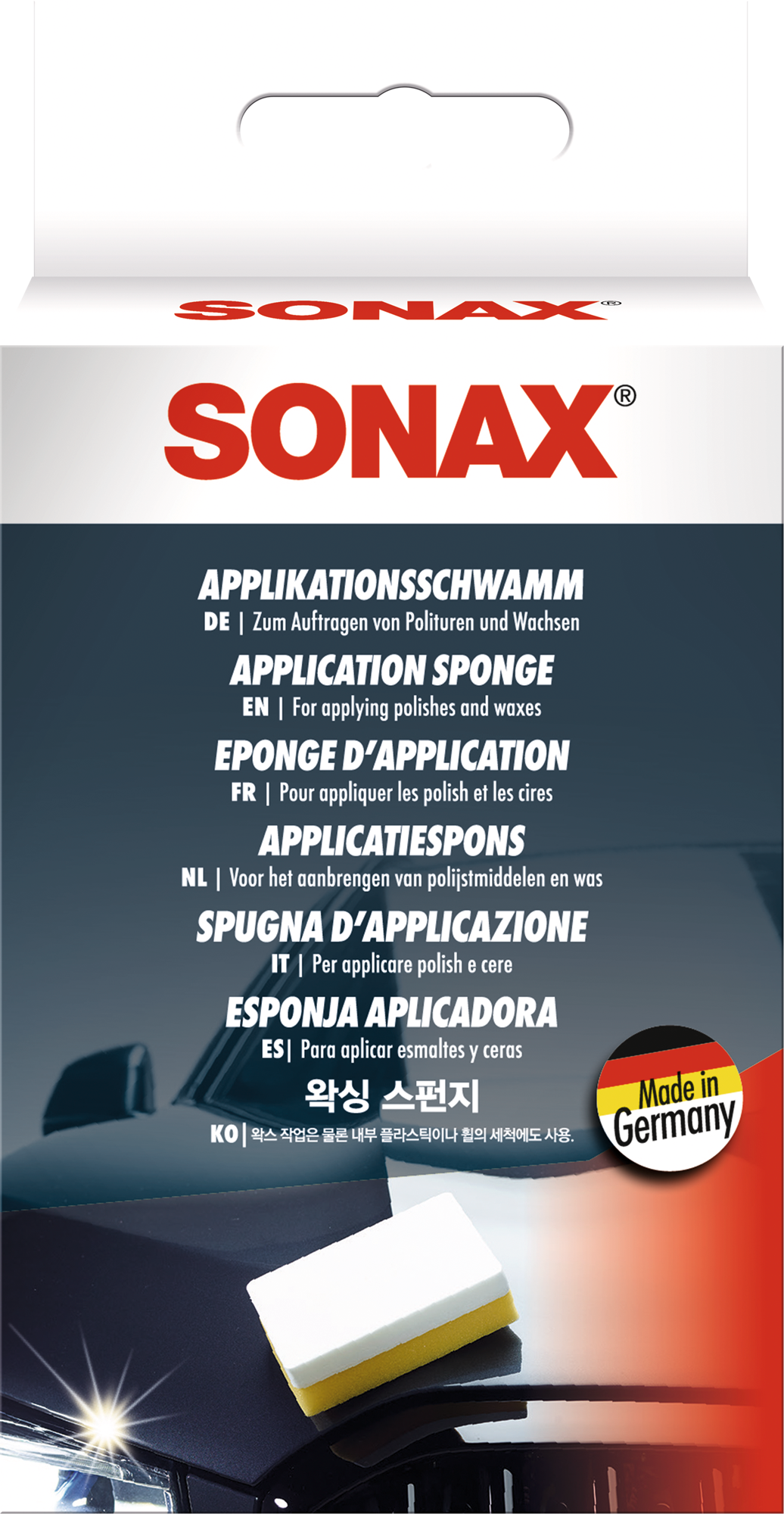 SONAX Applikationsschwamm für gründliche