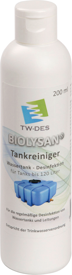 TW-DES Biolysan Tankreiniger 200 ml für Wassertanks bis 120 Liter - Trinkwasseraufbereitung