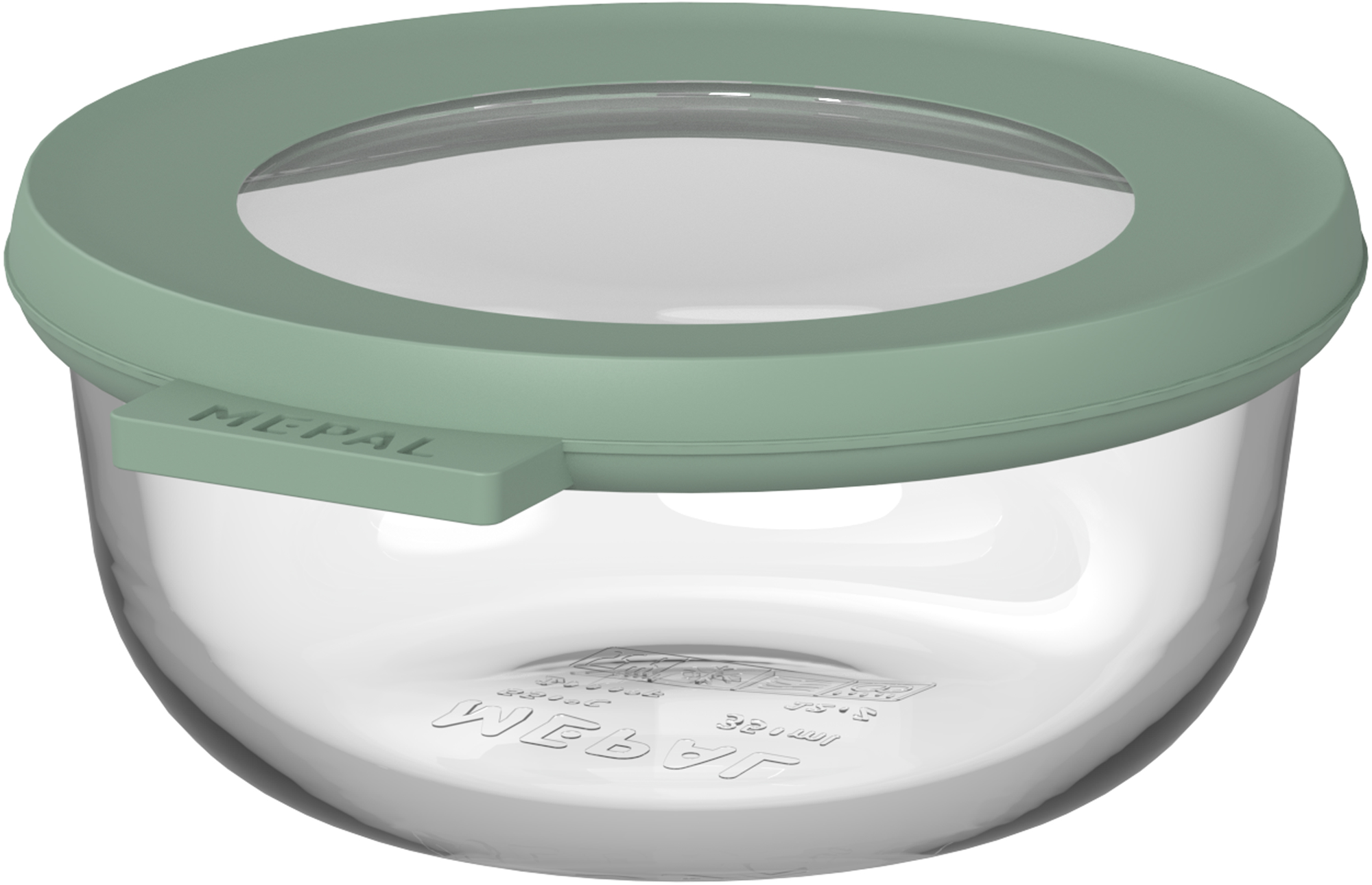 Mepal Cirqula Frischhaltedose aus Borosilikatglas mit luftdichtem Deckel