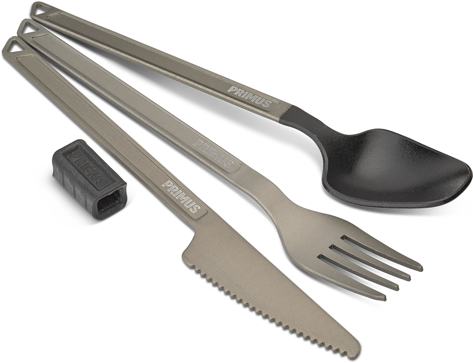 Primus Trek Campingbesteck Set aus harteloxiertem Aluminium 3 teilig - Campingbesteck