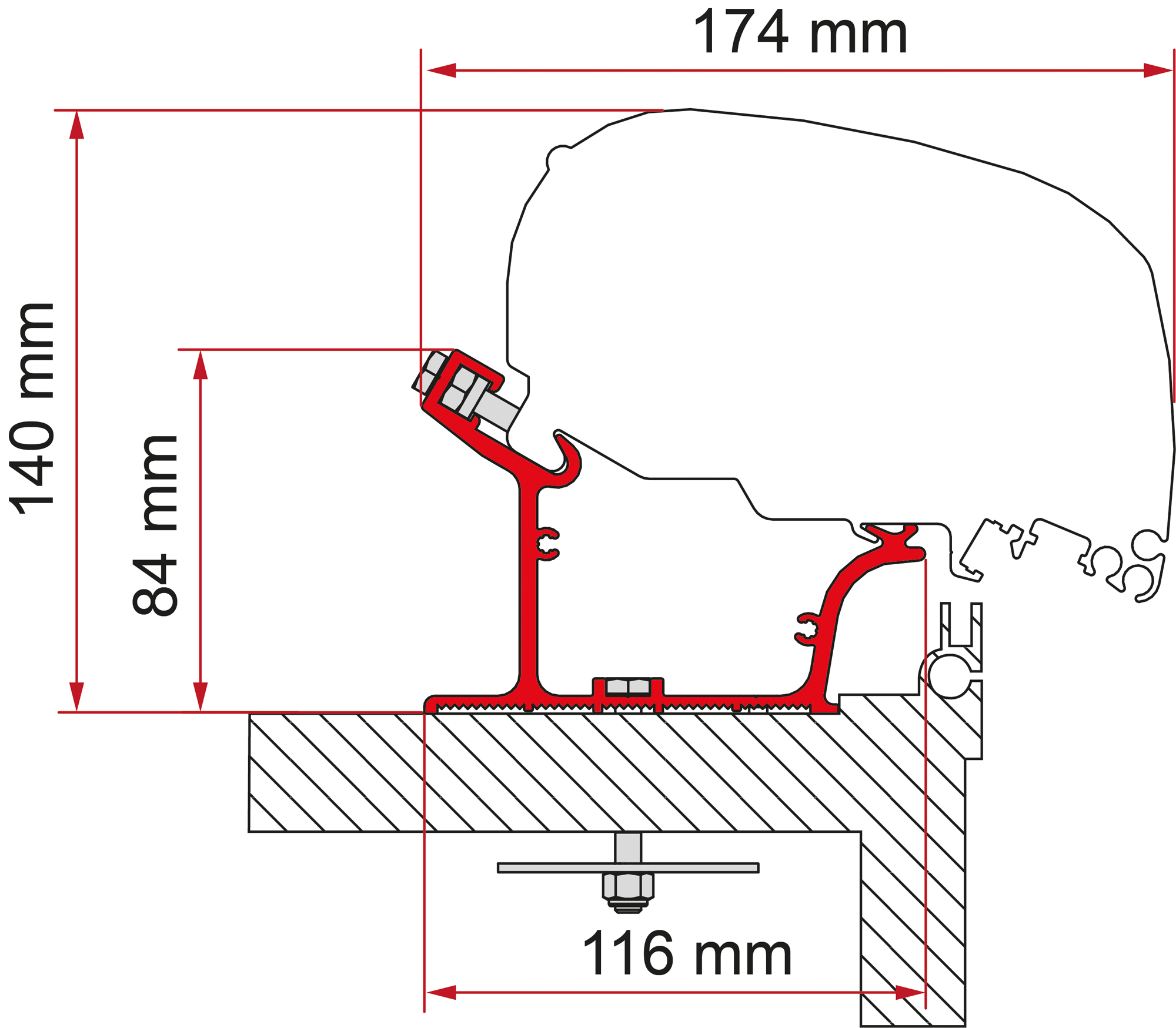 Fiamma Adapter Kit Adria Caravan Halterung Ersatzteil für Markise F80