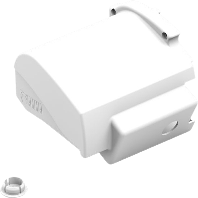 Fiamma linke Endkappe Motor Kit für Markise F80L - Farbe Polar White Fiamma Ersatzteilnummer