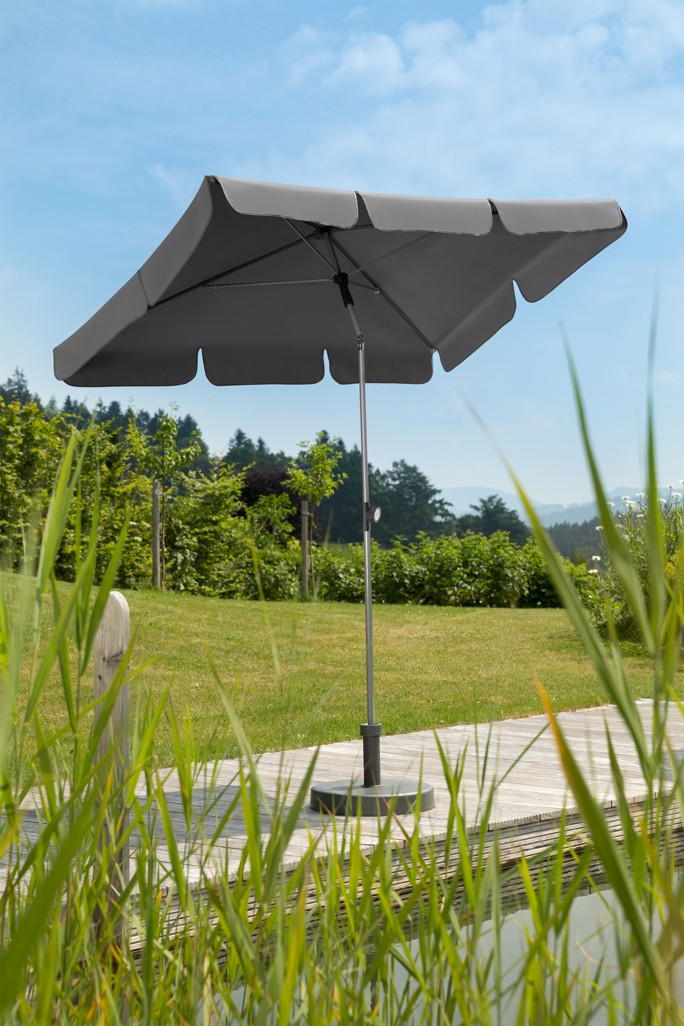 Schneider Schirme Locarno Balkonschirm 180 x 120 cm anthrazit - Sichtschutz & Sonnenschirme