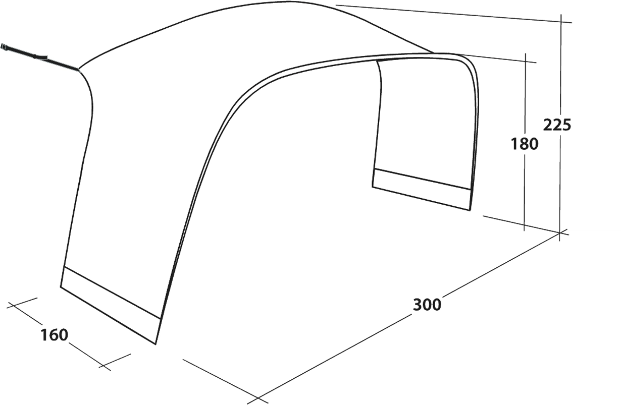 Outwell Wakefield Tent Connector für Verbindung des Wakefield Shelter mit Zelt