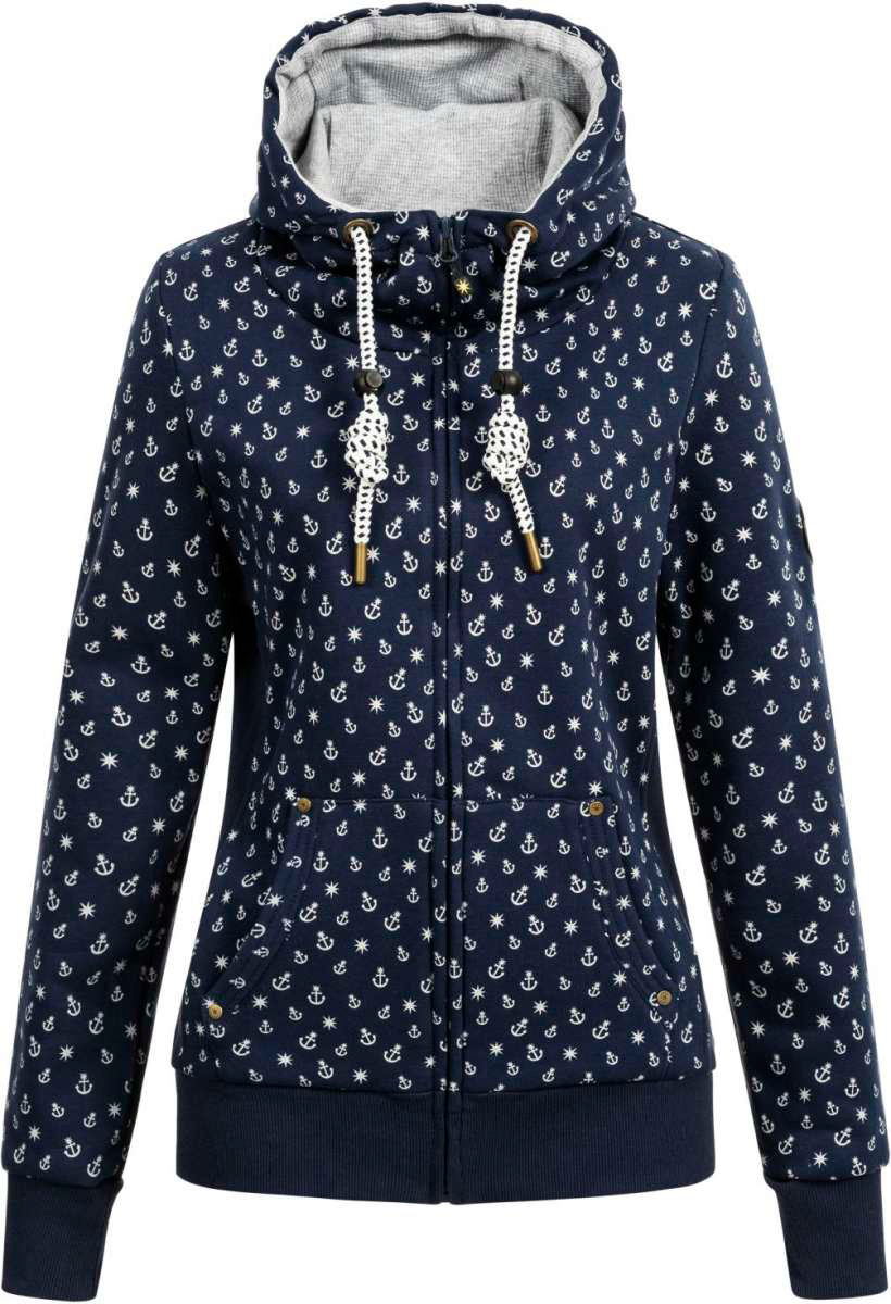 Ankerglut Ankerglutfreundschaft Damen Sweatjacke dunkelblau 34 - Damenjacken