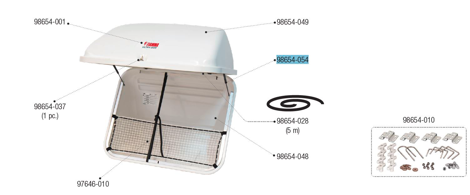 Fiamma Gasfeder passend für Ultra Box 320 / 360 - Fiamma Ersatzteilnummer