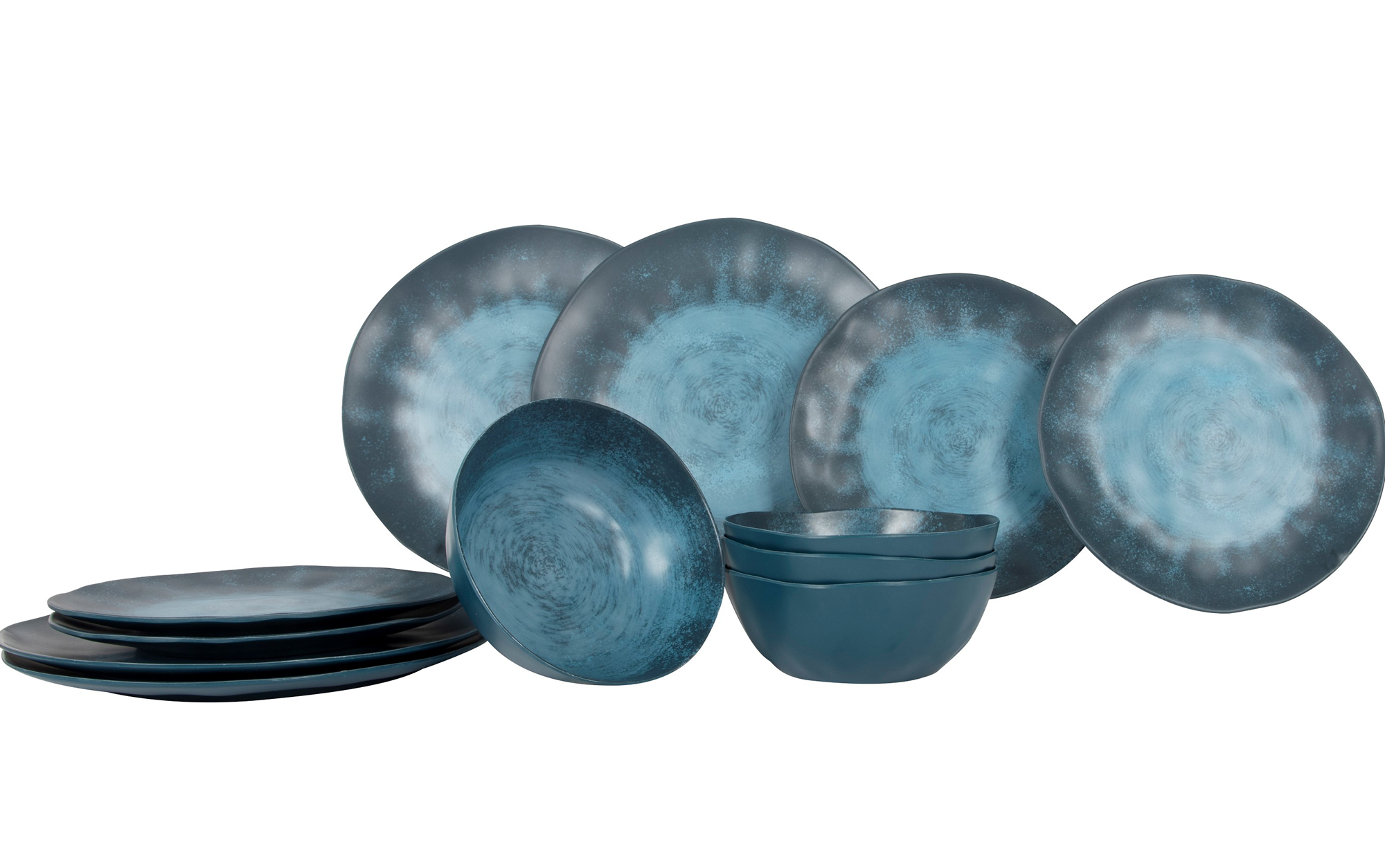 Gimex COL Geschirr-Set 12-tlg. dark blue für 4