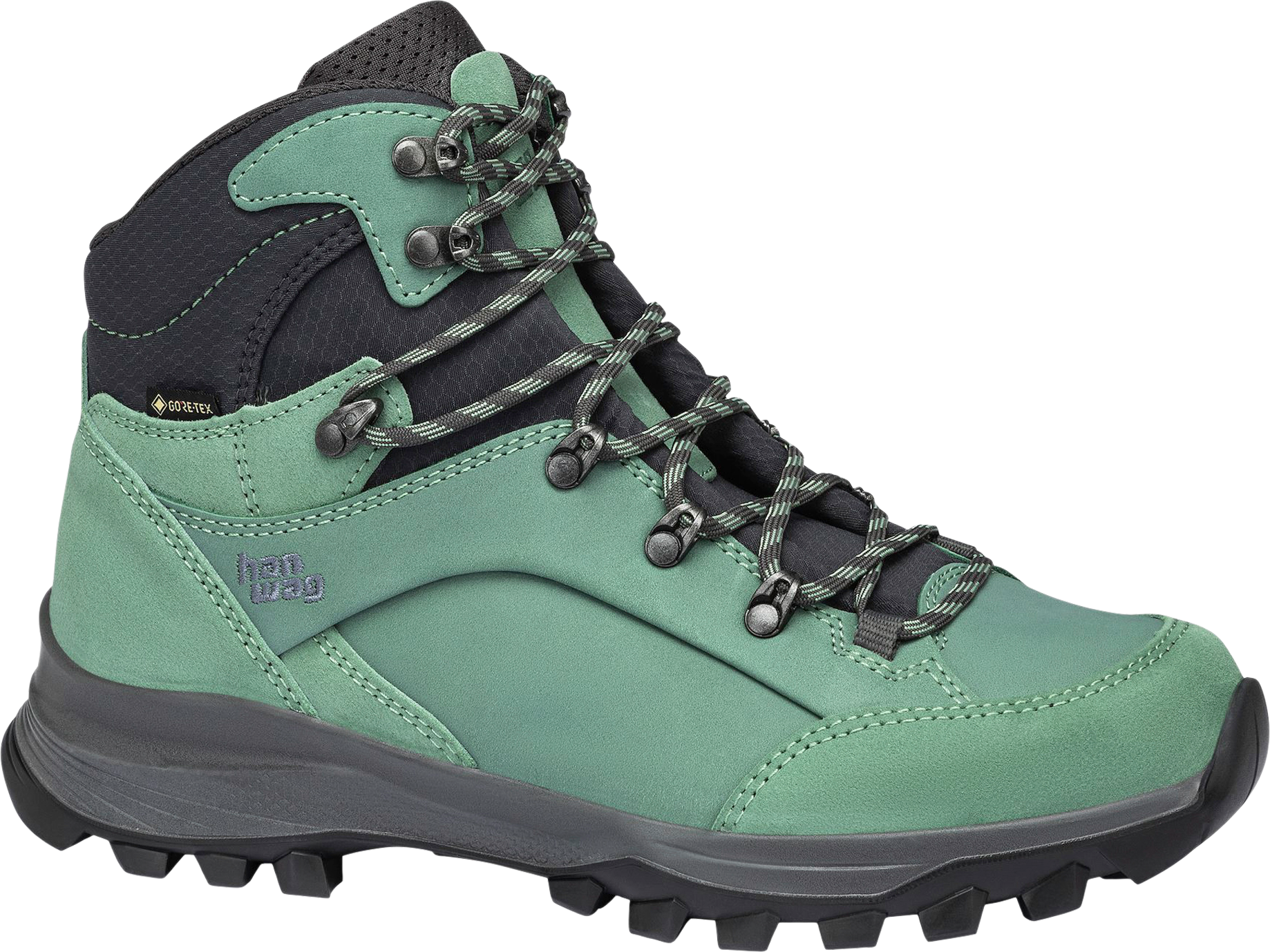 Hanwag Banks Lady GTX Damen Wanderstiefel petrol mint | 04047761497874