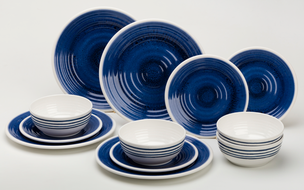 Flamefield Azure Geschirr-Set 12-tlg. für 4