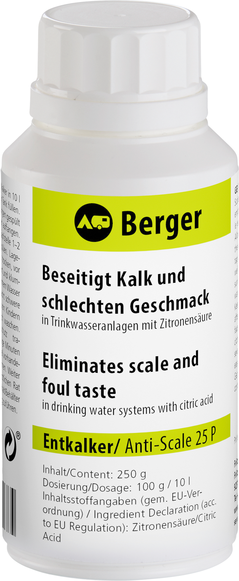 Berger Wassertankentkalker für