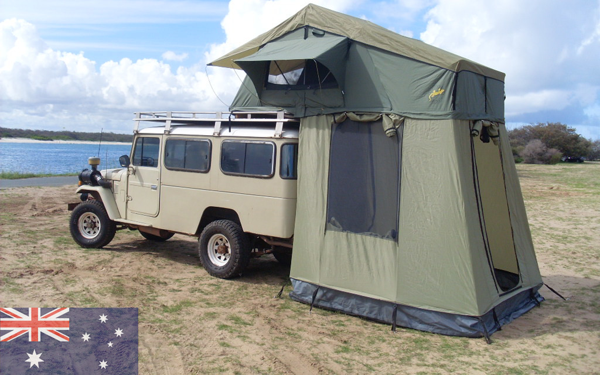 Gordigear Dachzelt Tanami Plus 140 mit Vorzelt grün 140 x 320 cm für 2 Personen