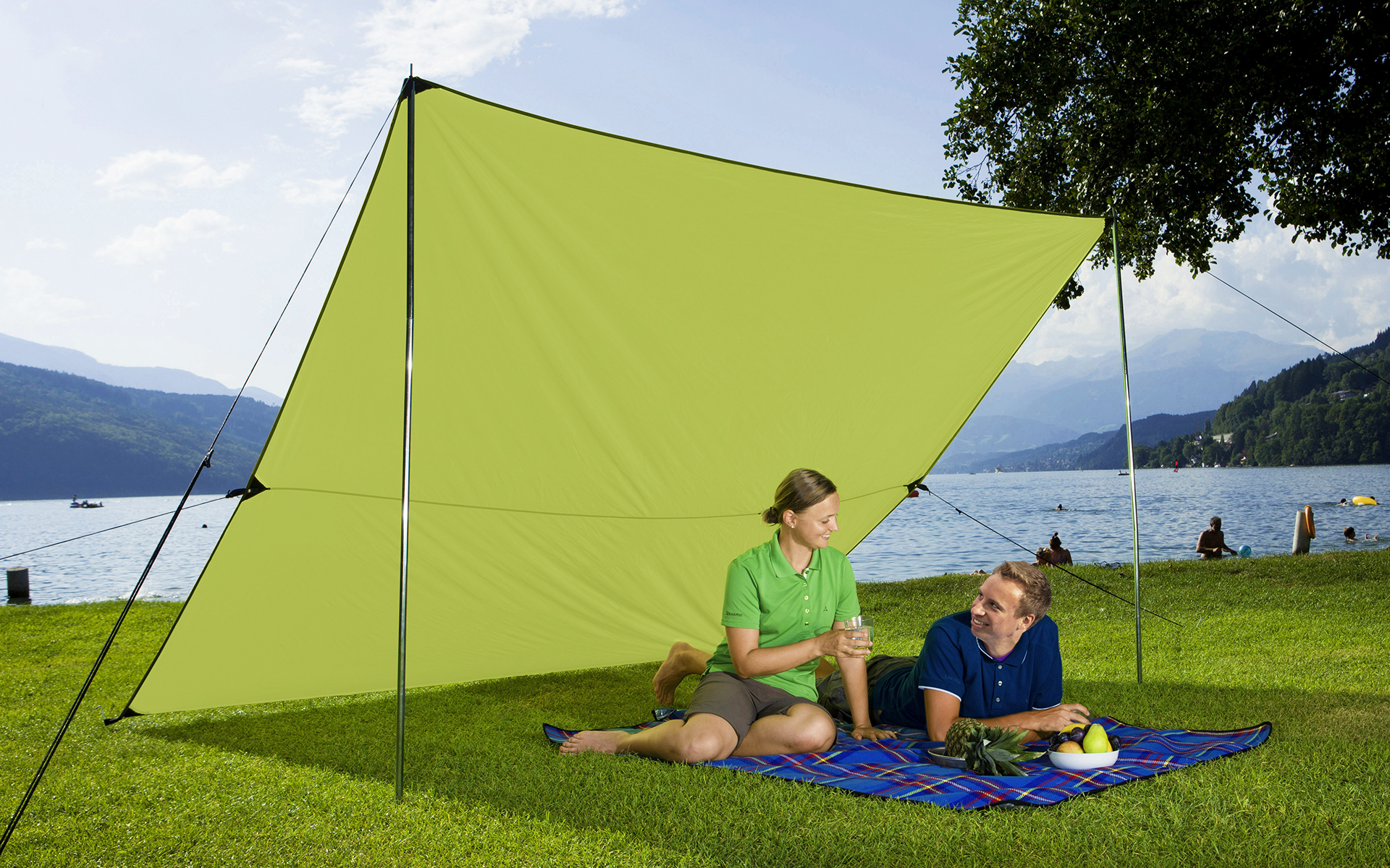 Berger Tarp inkl. Aufstellstangen, 300 x 300 cm - Pavillons & Tarps