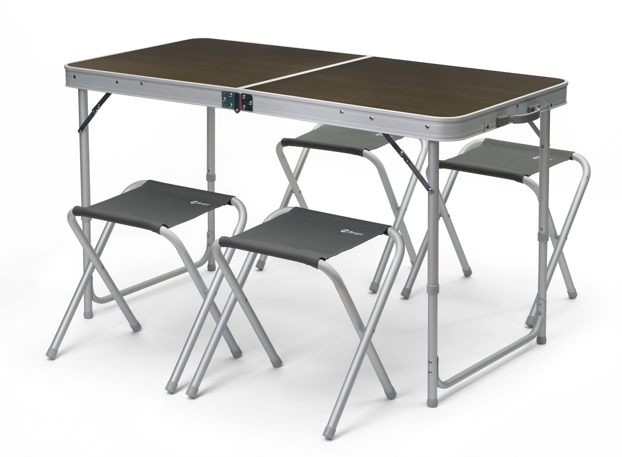 Berger Solo + 4 Hocker Picknicktisch 120 x 60 cm - Picknicktische