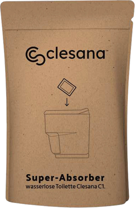 Clesana Super Absorber 20 Beutel für wasserlose Toilette Clesana