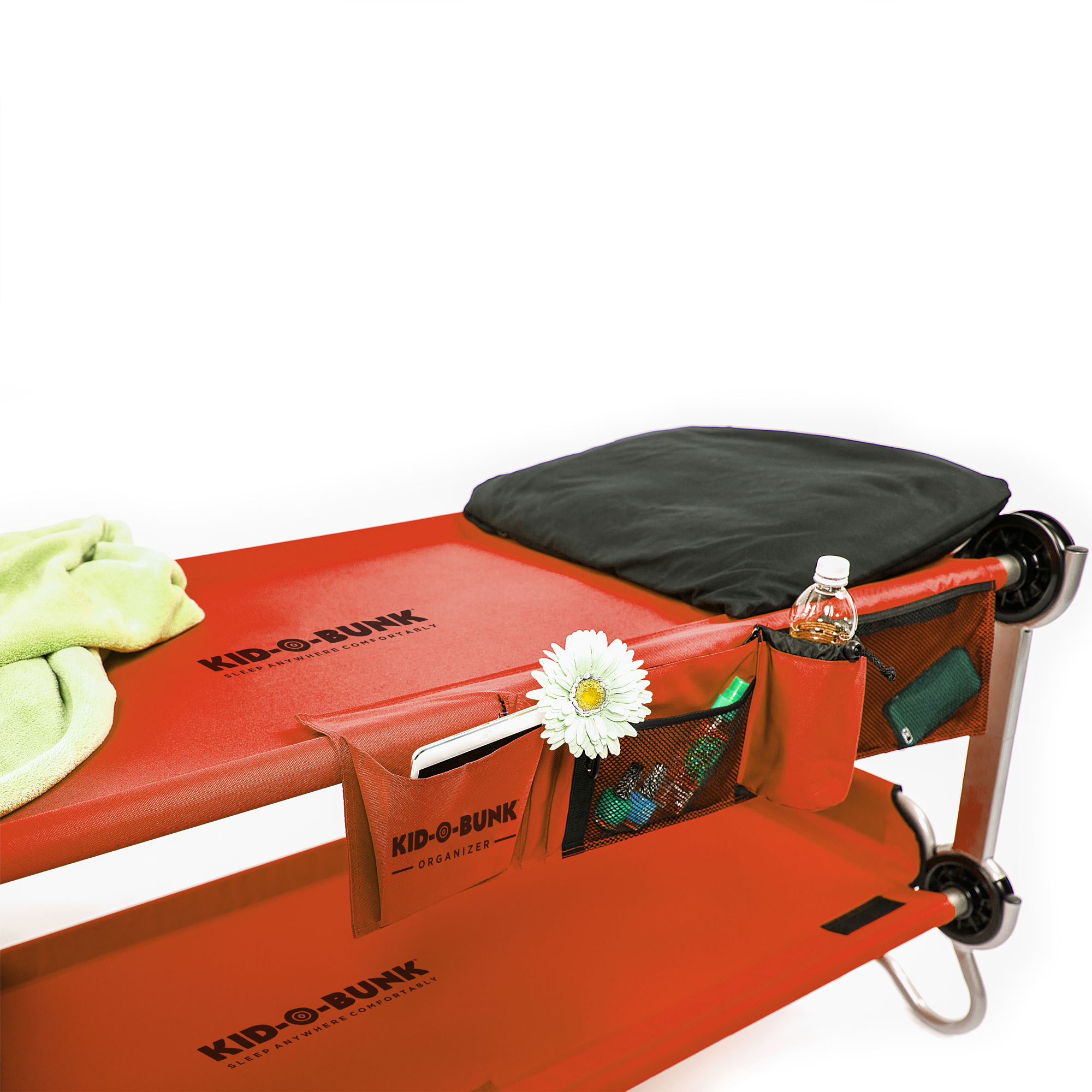 Disc-O-Bed Seitentasche / Organizer für Kid-O-Bed Einzelbett rot - Möbelzubehör