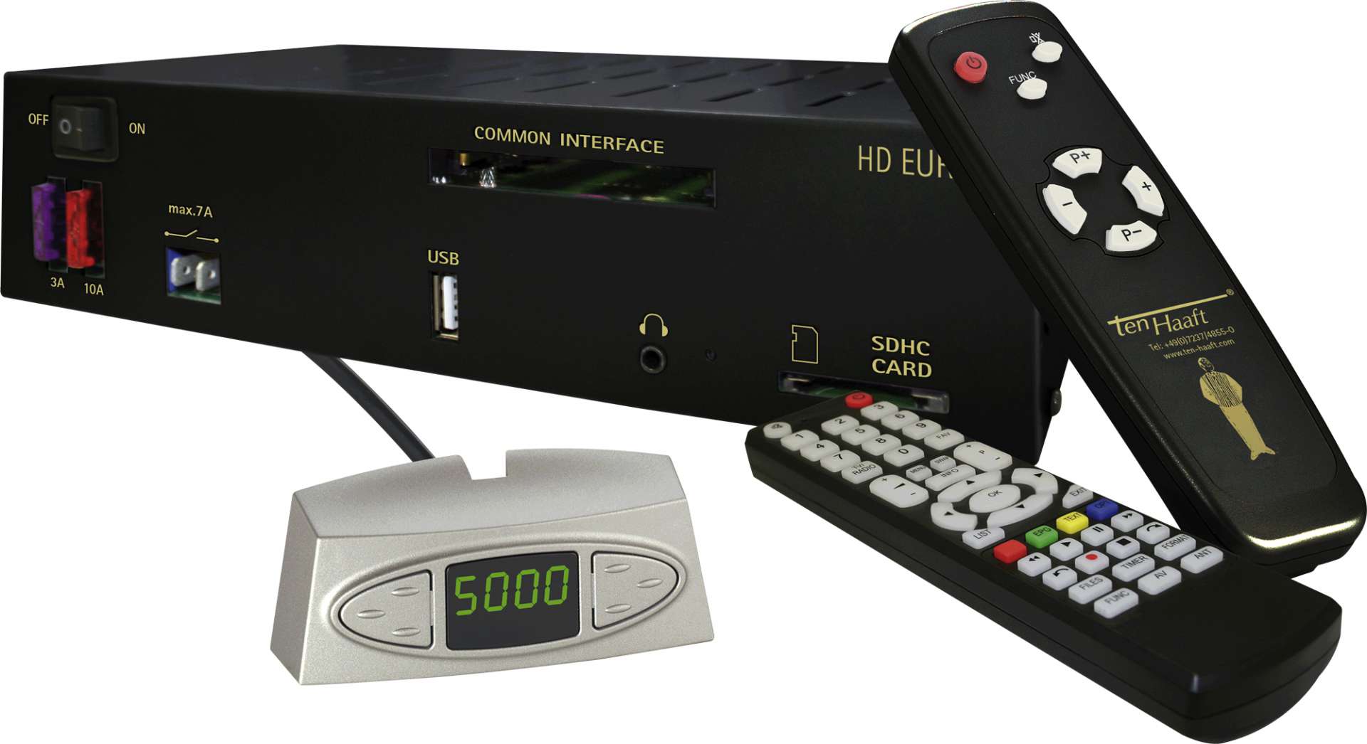 Ten Haaft SatAnlage Caro+ HDTV autom. Flachantenne Wohnwagen HDTV