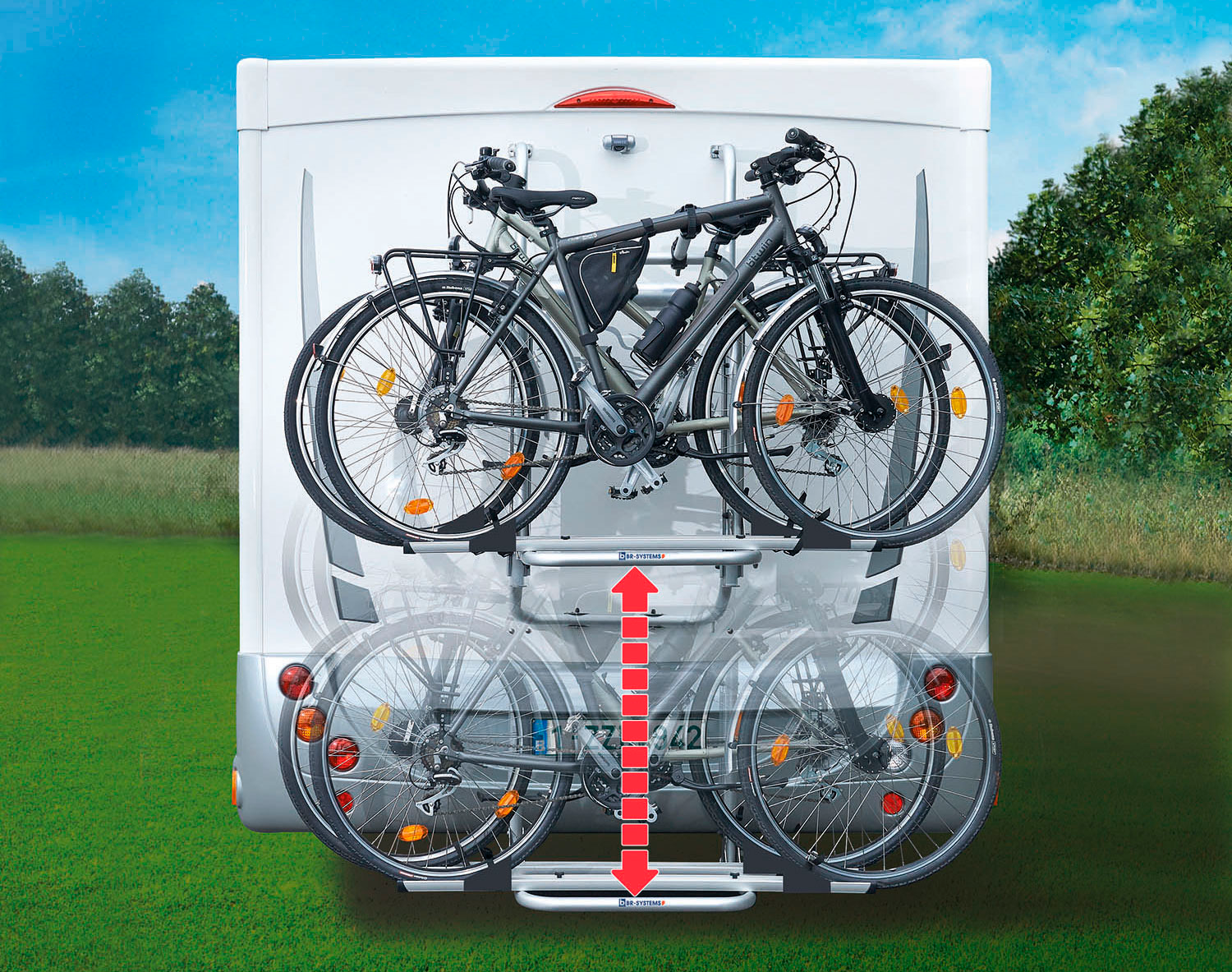 BR-Systems Elektrischer Bike Lift inklusive Heck Fahrradträger