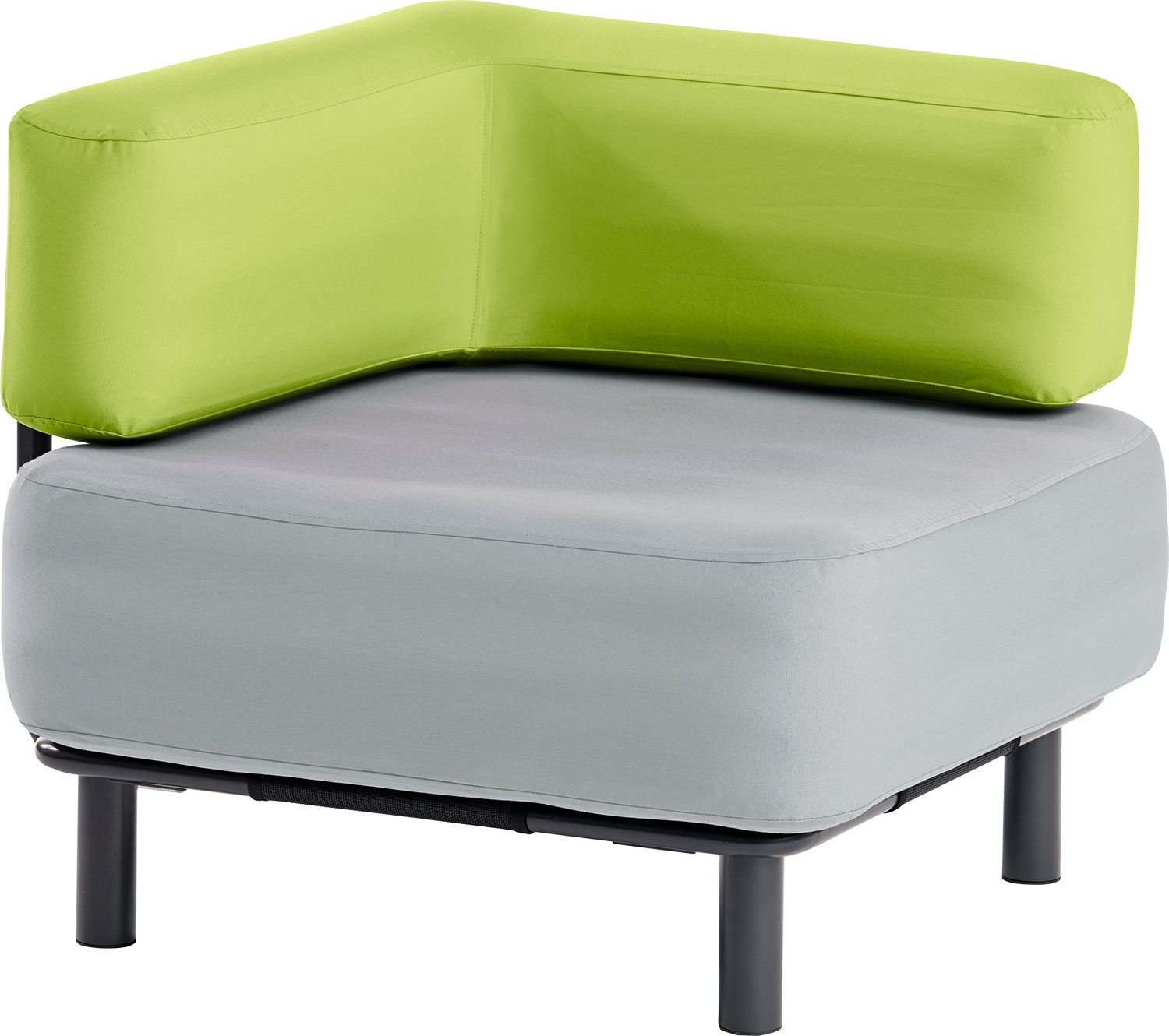 One Bar Element 1 aufblasbarer Eck-Sessel / Sitzelement Light Grey / Green