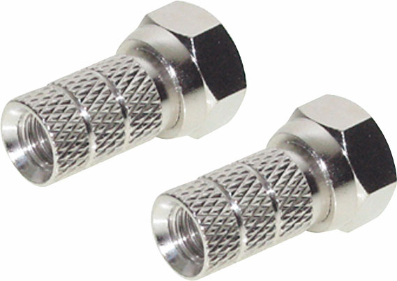 Berger F-Aufdrehstecker 2er-Set für Koaxialkabel