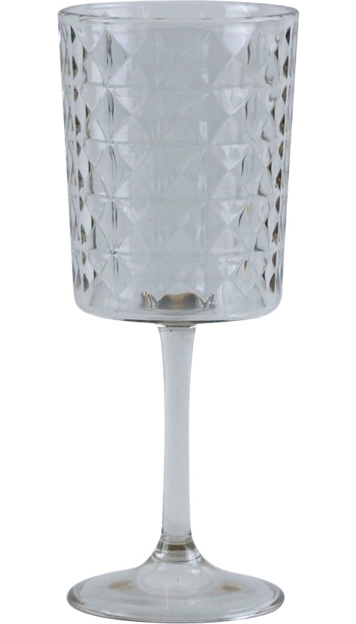 Gimex Kunststoff Weinglas Stone Line Kristallklar 400 ml