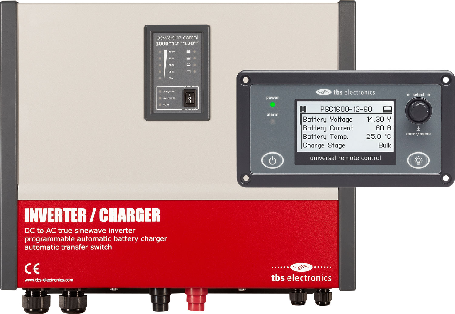Powersine Combi Set 2000-12-80 Universal Control Wechselrichter 1800 W