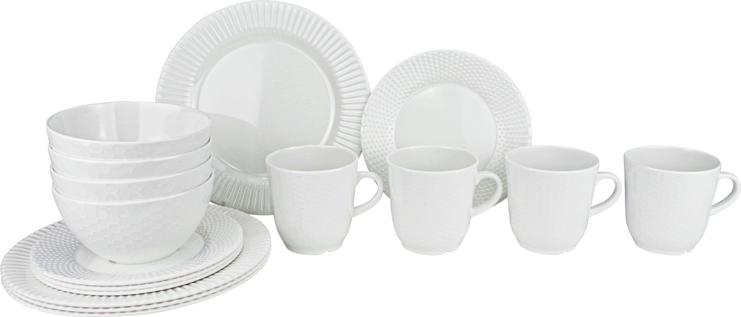 Gimex Royal Geschirr-Set 16-tlg. edelweiss für 4