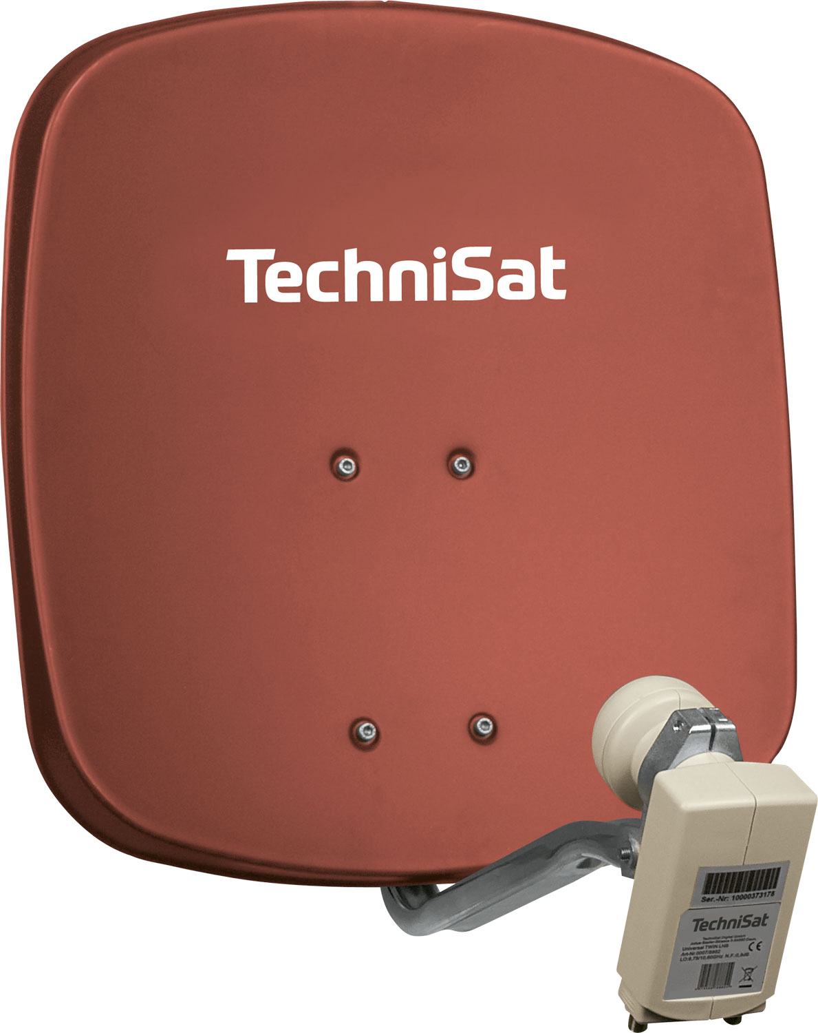 TechniSat DigiDish 45 Sat-Antenne (Universal-Twin-LNB) ziegelrot