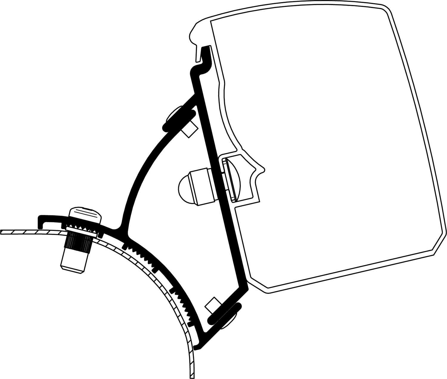 Thule Omnistor 3200 Fixed Markisenadapter VW T5 / T6 Festmontage