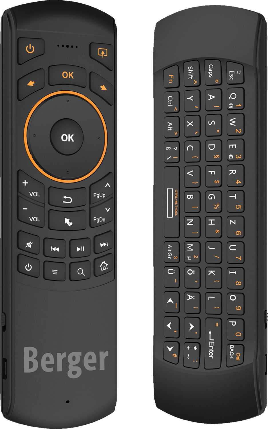 Berger Universal Funkfernbedienung mit Tastatur und Air