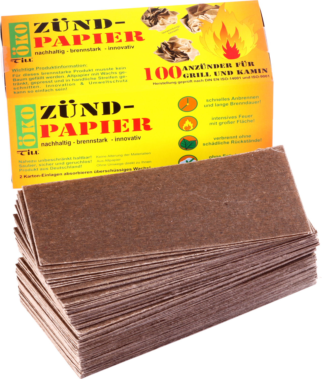Till Öko Zündpapier / Grillanzünder 100 Stück | 04008688004286